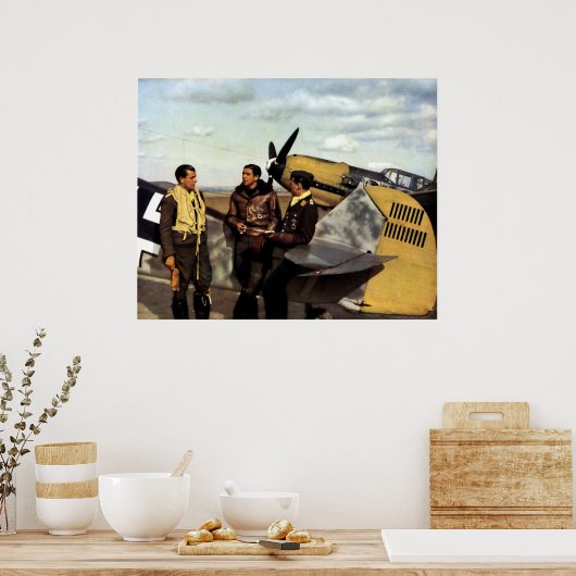 WWII German ME-109 Pilots ポスター (キッチン)