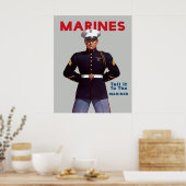 WWII Marines recruitment poster ポスター (キッチン)