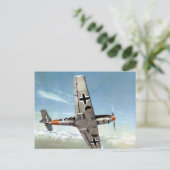 WWII ME-109機航行中の航空機 ポストカード (スタンド正面)
