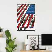 WWII Navy Day Poster A Strong Navy Guarantees ポスター (ホームオフィス)