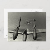WWII P-38稲妻 ポストカード (正面/裏面)