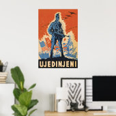 WWII Poster SFR Yugoslavia Partisans unite! ポスター (ホームオフィス)