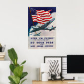 WWII Poster US Air Force Keep Them Flying ポスター (ホームオフィス)