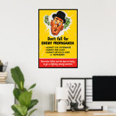 WWII Poster USA Don't fall for enemy propaganda ポスター (ホームオフィス)