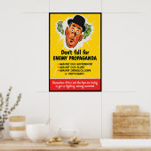 WWII Poster USA Don't fall for enemy propaganda ポスター (キッチン)