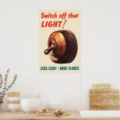 WWII Propaganda Art Print Great Britain, Switch ポスター (キッチン)