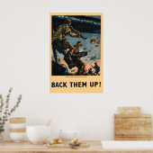 WWII Propaganda Poster British Paratroopers Back ポスター (キッチン)