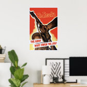 WWII Propaganda Poster Canada - Be Ready, Vintage ポスター (ホームオフィス)