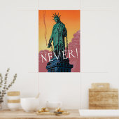 WWII Propaganda Poster Statue of Liberty ポスター (キッチン)