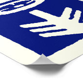 WWII Swiss Motorcycle Company, blue ポスター (角)