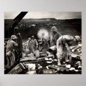 WWII US Marines on Iwo Jima ポスター (正面)