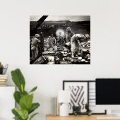 WWII US Marines on Iwo Jima ポスター (ホームオフィス)