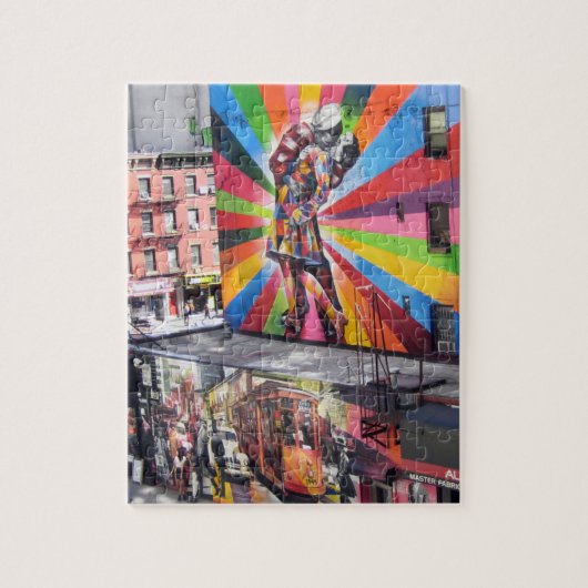 WWII V-Jデイキスセーラーナースアイコニック壁壁画 ジグソーパズル (縦)