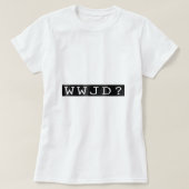 WWJDイエスがクリスチャンとして何をするかレトロ Tシャツ (デザイン正面)