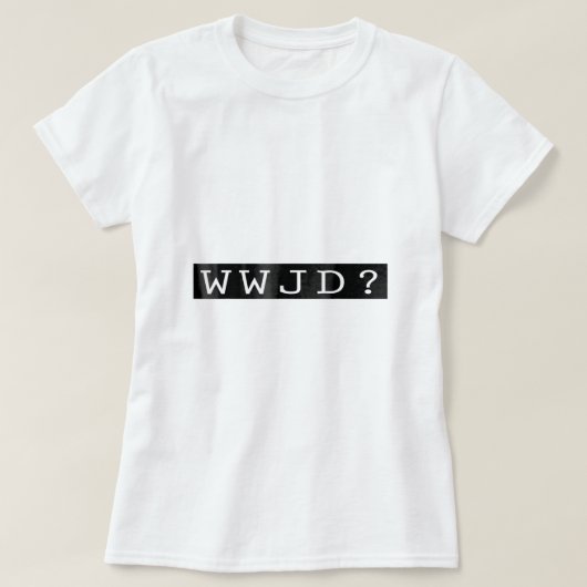 WWJDイエスがクリスチャンとして何をするかレトロ Tシャツ (デザイン正面)