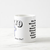 WWJDイエスは何をするのか？ コーヒーマグカップ (中央)