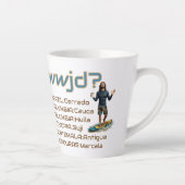 WWJDラテビジュー、毎日イエス、クリスチャンコーヒー カフェラテマグ (右)