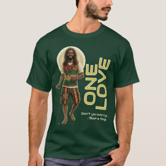 WWJDレゲエ・ビブラス、毎日イエス、ラスタ・ワン・ラブ Tシャツ