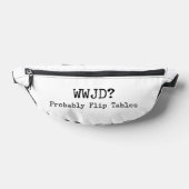 WWJD? おそらく机をひっくり返すよ ウエストポーチ (レイダウン)