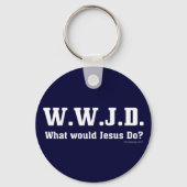 WWJD?イエスは何をするだろうか。 キーホルダー (正面)