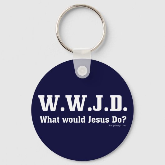WWJD?イエスは何をするだろうか。 キーホルダー (正面)