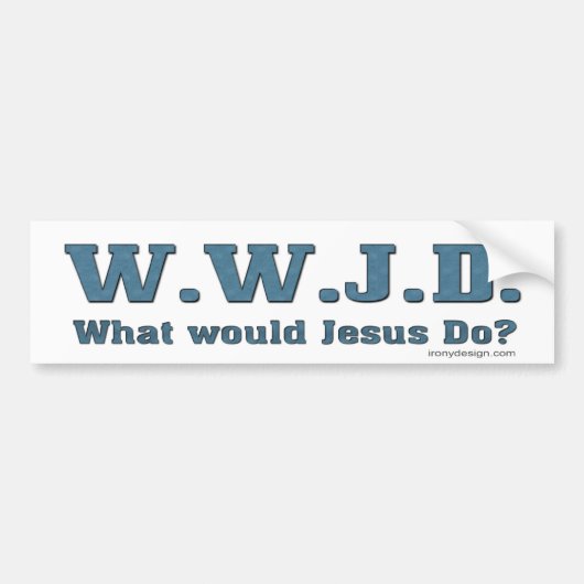 WWJD?イエスは何をするだろうか。 バンパーステッカー (正面)