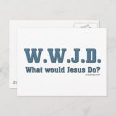 WWJD?イエスは何をするだろうか。 ポストカード (正面/裏面)