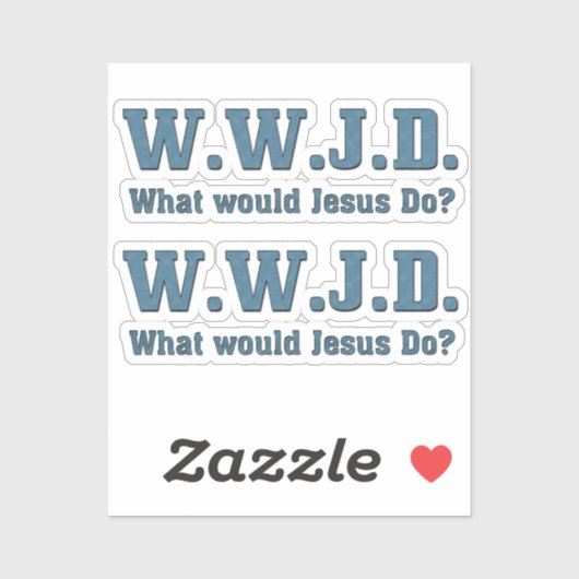 WWJD?イエスは何をするだろうか。等高線カット シール (シート)
