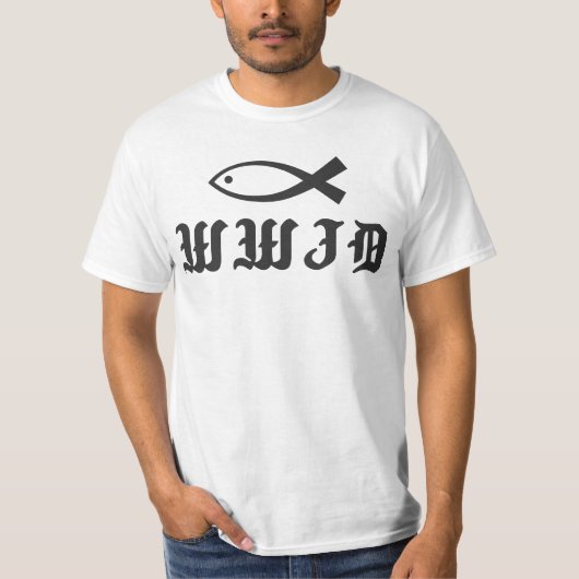 WWJD | イエスは何をするだろうか。親切インスパイア Tシャツ (正面)