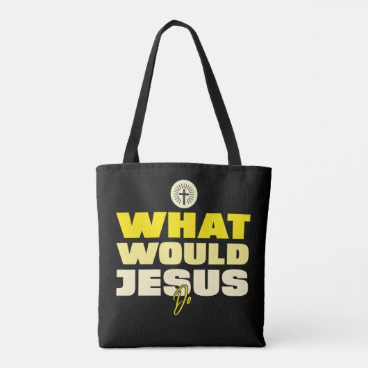 WWJD – イエスは何をするのか？トートバッグ トートバッグ (裏面)