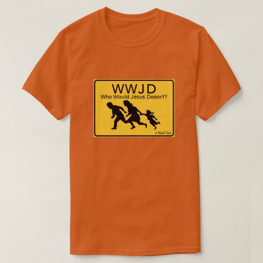 WWJD：イエスは誰を救うのか？ – ミスターPシャツ Tシャツ (デザイン正面)