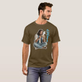 WWJD コーヒー ヴァイブス、毎日がイエス、ラテ ラブ Tシャツ (正面フル)