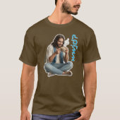 WWJD コーヒー ヴァイブス、毎日がイエス、ラテ ラブ Tシャツ (正面)