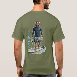 WWJD サーファーのビブラ感、毎日イエス、救世主サーファー Tシャツ