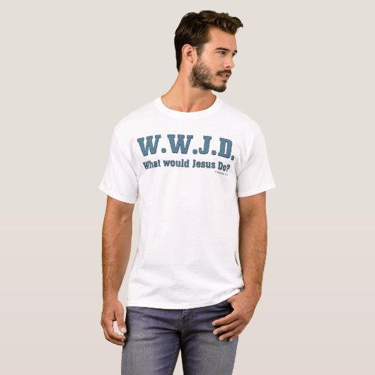 WWJD?シャツ Tシャツ (正面フル)
