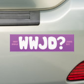 WWJD? バンパーステッカー (車上)