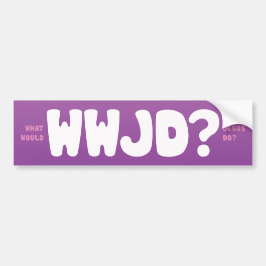 WWJD? バンパーステッカー (正面)