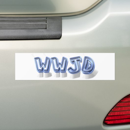 wwjd バンパーステッカー (車上)