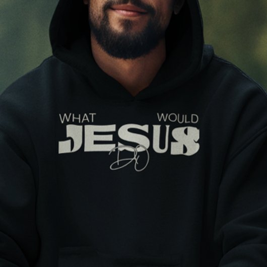 WWJD パーカー - 抽象的な大胆なデザイン パーカ