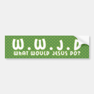 WWJD 2 バンパーステッカー