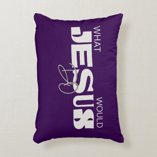 WWJD Accent Pillow – Bold Abstract Design アクセントクッション (正面(垂直))