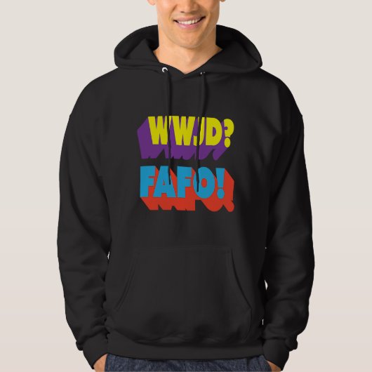 WWJD FAFOイエス様が何をするか パーカ (正面)