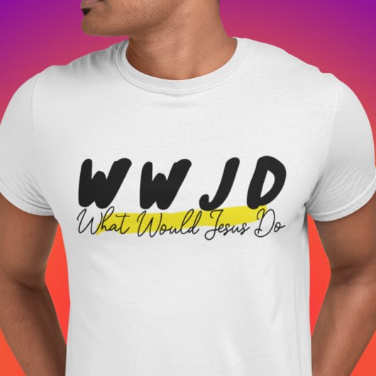 WWJD Tシャツ - ミニマリストハイライトデザイン