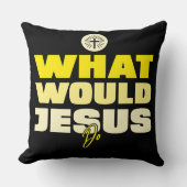 WWJD – What Would Jesus Do? Throw Pillow クッション (正面)