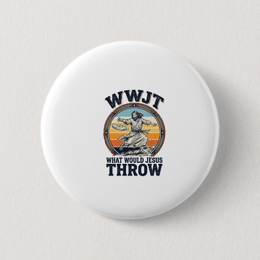 WWJT ビンテージ ディスクTシャツ_1 缶バッジ (正面)