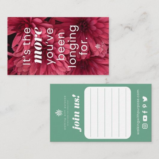 WWP招待状カード（小） 名刺 (正面/裏面)