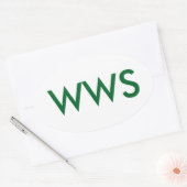 WWSか(WA WA SEGOWEA!) 楕円形シール (封筒)