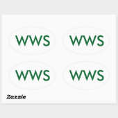 WWSか(WA WA SEGOWEA!) 楕円形シール (シート)