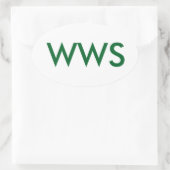 WWSか(WA WA SEGOWEA!) 楕円形シール (バッグ)