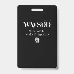 WWSDD クオート デザイン ペンタグラム太陽シンボル付き バッジ